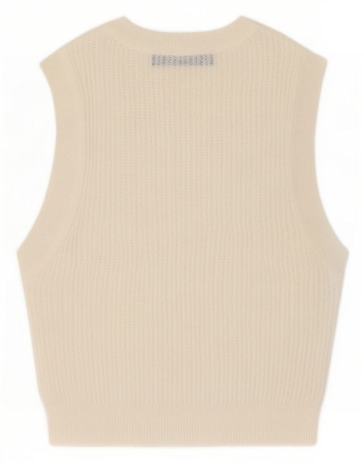 Canotta corta da donna Zara UK 8 piccola bianca