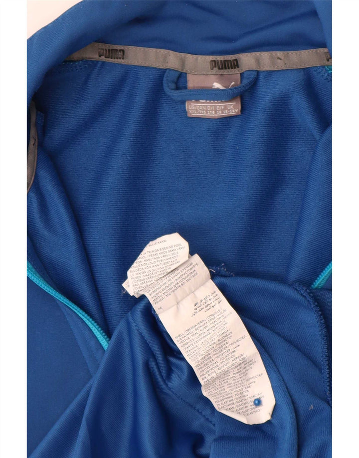 Giacca da tuta da ragazzo Puma 15-16 anni in poliestere color block blu