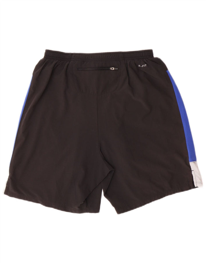 NIKE Mens Dri Fit Sport Shorts Small  Black Colourblock