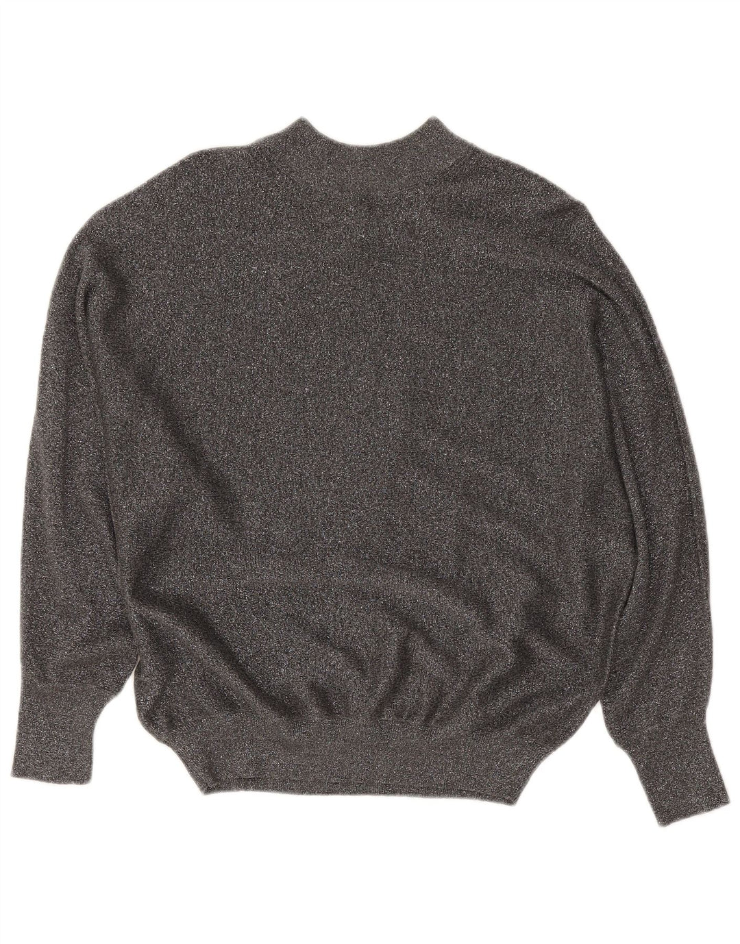 Maglione maglione a collo alto da donna Marks & Spencer UK 14 Grigio medio chiazzato