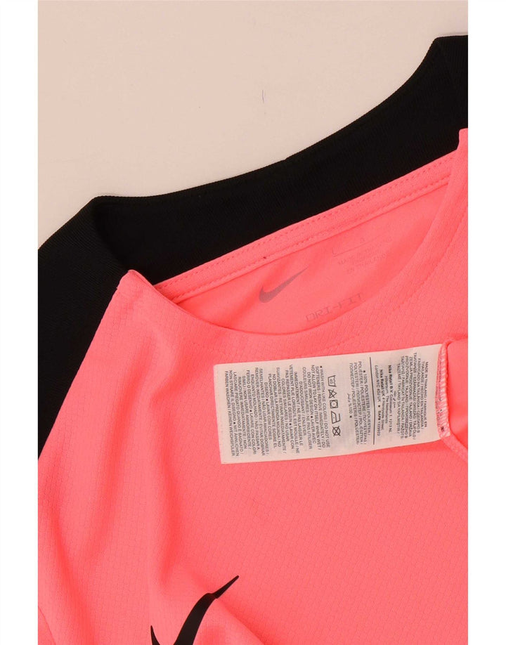 T-shirt Nike Dri Fit da uomo, grande, in poliestere color block rosa
