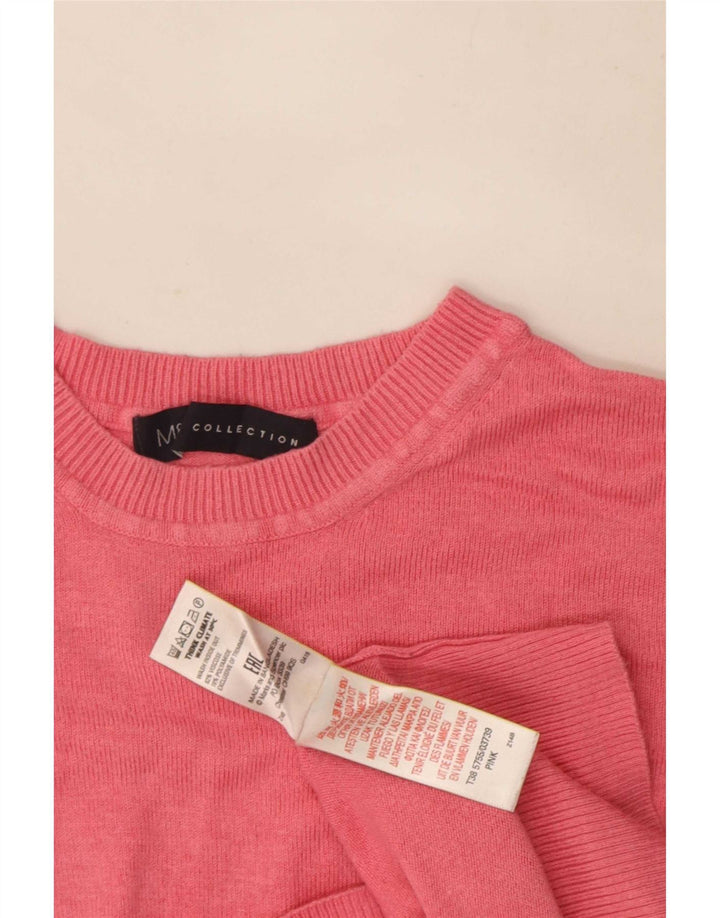 Maglione maglione girocollo da donna Marks & Spencer UK 8 piccolo rosa