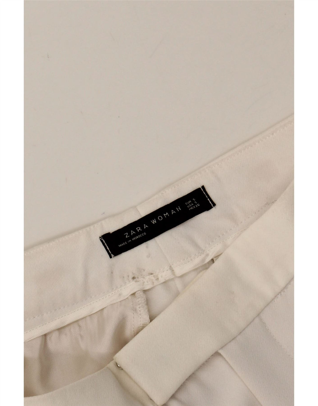 ZARA Womens Bootcut Chino Trousers Small W28 L32 White Vintage Zara and Second-Hand Zara from Messina Hembry 