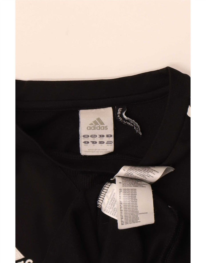 Felpa da uomo Adidas Climalite Jumper UK 40/42 Medium Nero Poliestere