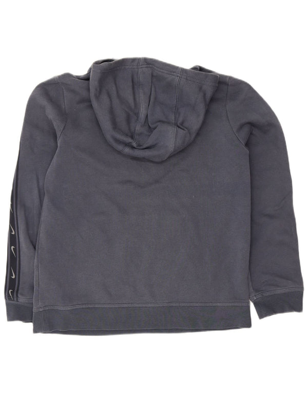 Felpa con cappuccio grafica Nike da ragazzo 12-13 anni Large Blu Navy Colourblock