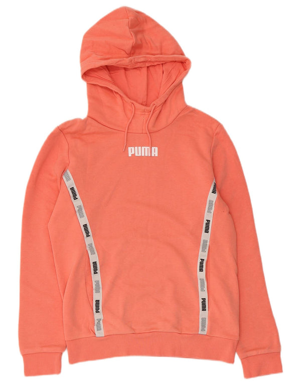 Felpa con cappuccio grafica da donna Puma UK 10 Small in cotone color block rosa