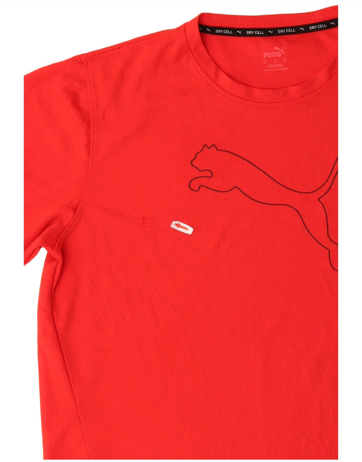 Puma T-shirt grafica da uomo Top XL Rosso Poliestere Sport