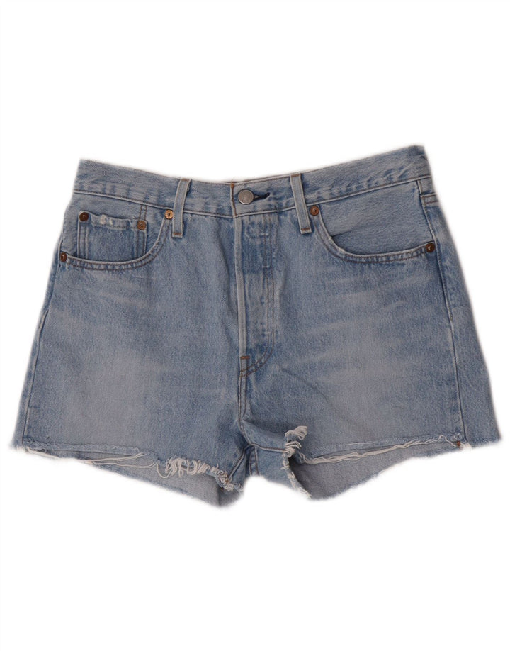 Pantaloncini di jeans Levi's 501 da donna W28 cotone blu medio