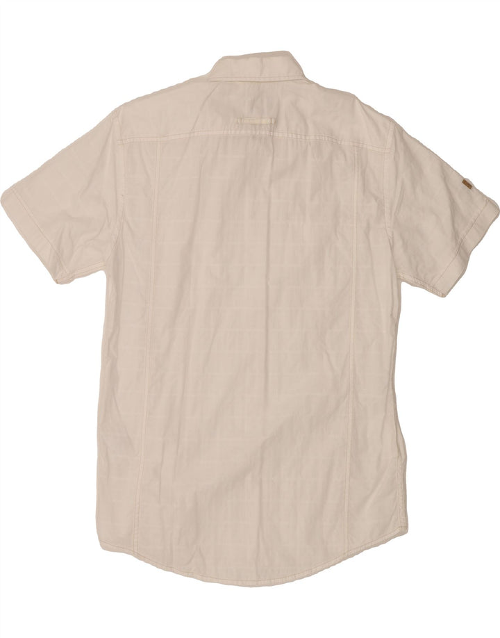 CAMEL ACTIVE Mens Regular Fit Short Sleeve Shirt Medium White Check Cotton Vintage Camel Active and Second-Hand Camel Active from Messina Hembry 