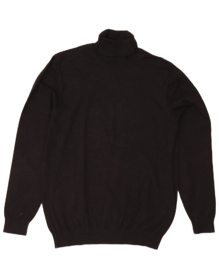 Maglione maglione collo alto da uomo Zara nero medio