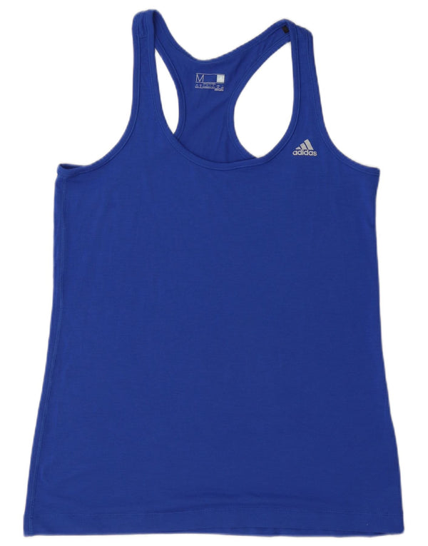 Canotta Adidas Climalite da donna UK 12/14 Blu medio