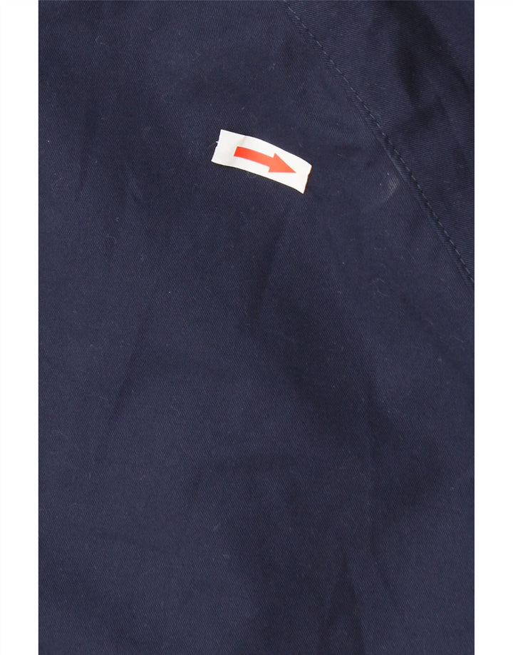 Giacca antipioggia con cappuccio da donna Joules UK 14 grande cotone blu navy
