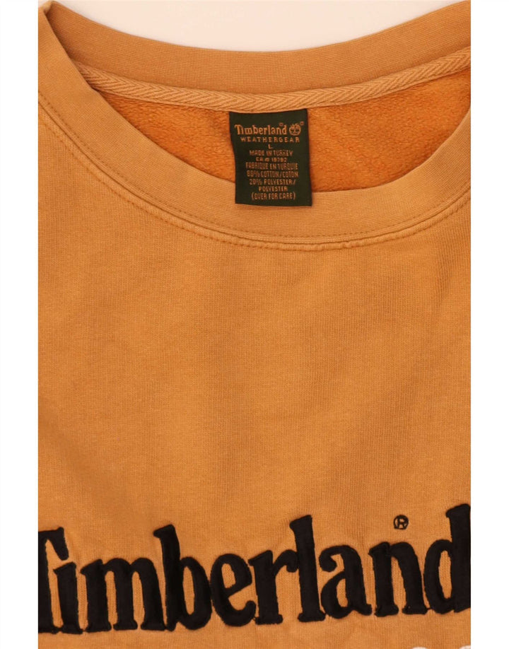 Timberland Felpa grafica da uomo Maglione grande cotone arancione