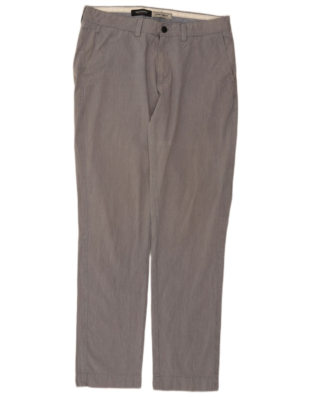 Pantaloni chino extra sim fit da uomo Dockers W36 L34 cotone grigio