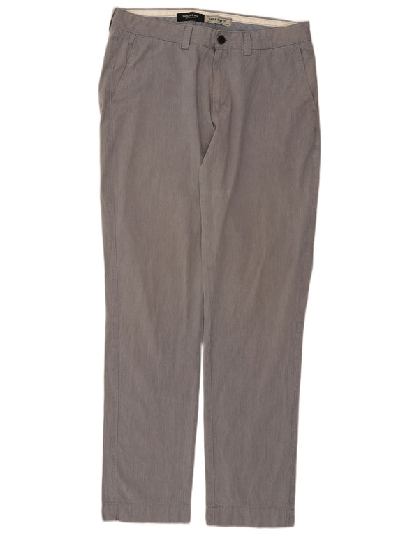 Pantaloni chino extra sim fit da uomo Dockers W36 L34 cotone grigio