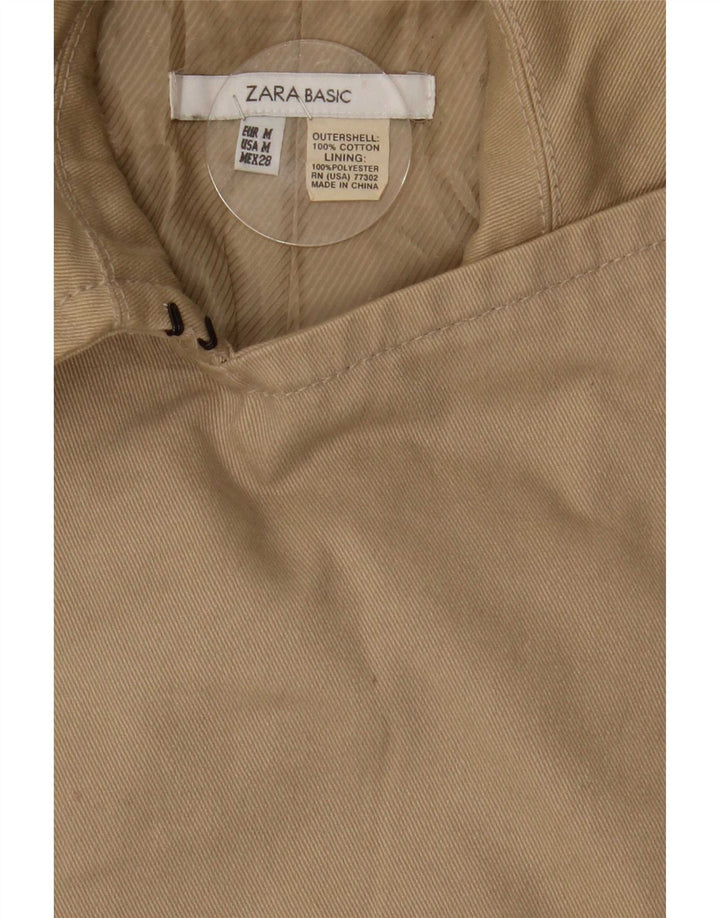 Trench doppiopetto da donna Zara UK 14 Cotone beige medio
