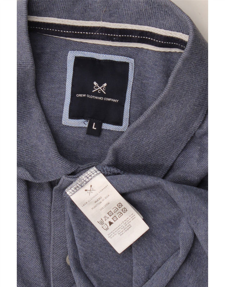 CREW CLOTHING Polo da uomo grande in cotone blu navy