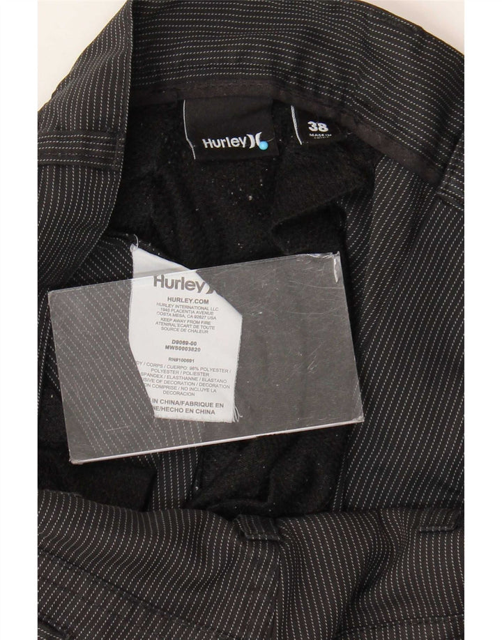 Pantaloncini chino da uomo Hurley W38 XL poliestere gessato nero