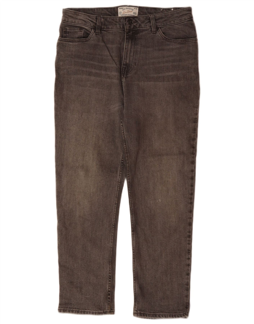 FAT FACE Jeans corti da donna Chesham Girlfriend UK 10 piccoli W30 L24 grigi