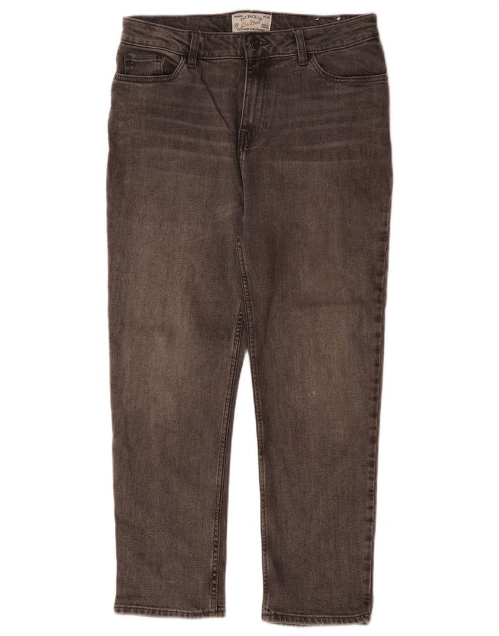 FAT FACE Jeans corti da donna Chesham Girlfriend UK 10 piccoli W30 L24 grigi