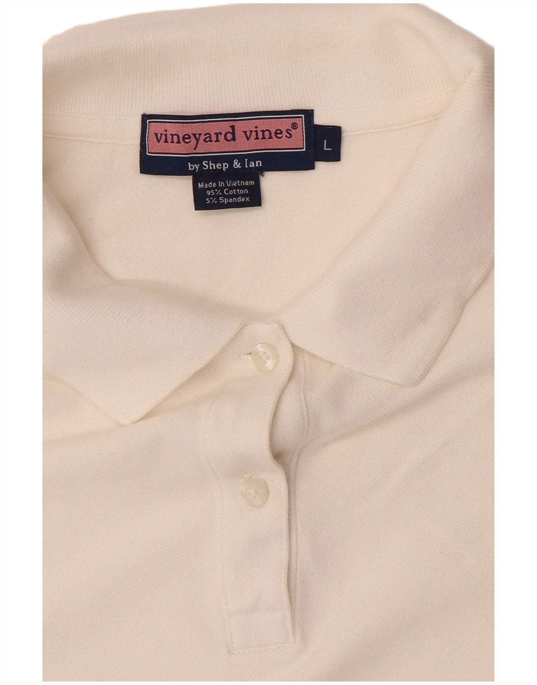 Polo da donna VINEYARD VINES UK 16 grande cotone bianco