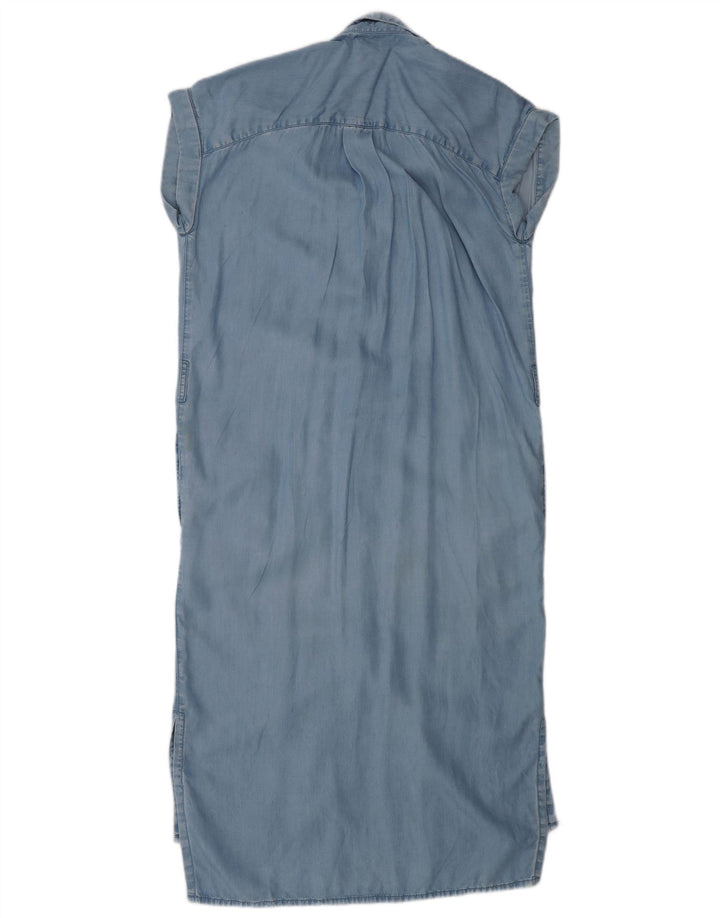 Abito camicia oversize a maniche corte da donna Marks & Spencer UK 8 piccolo blu