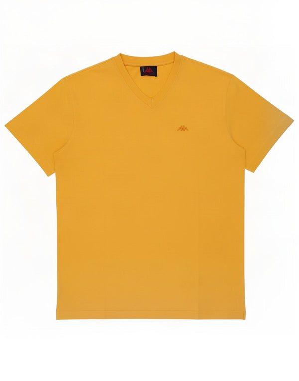 T-shirt uomo Kappa Top XL in cotone giallo