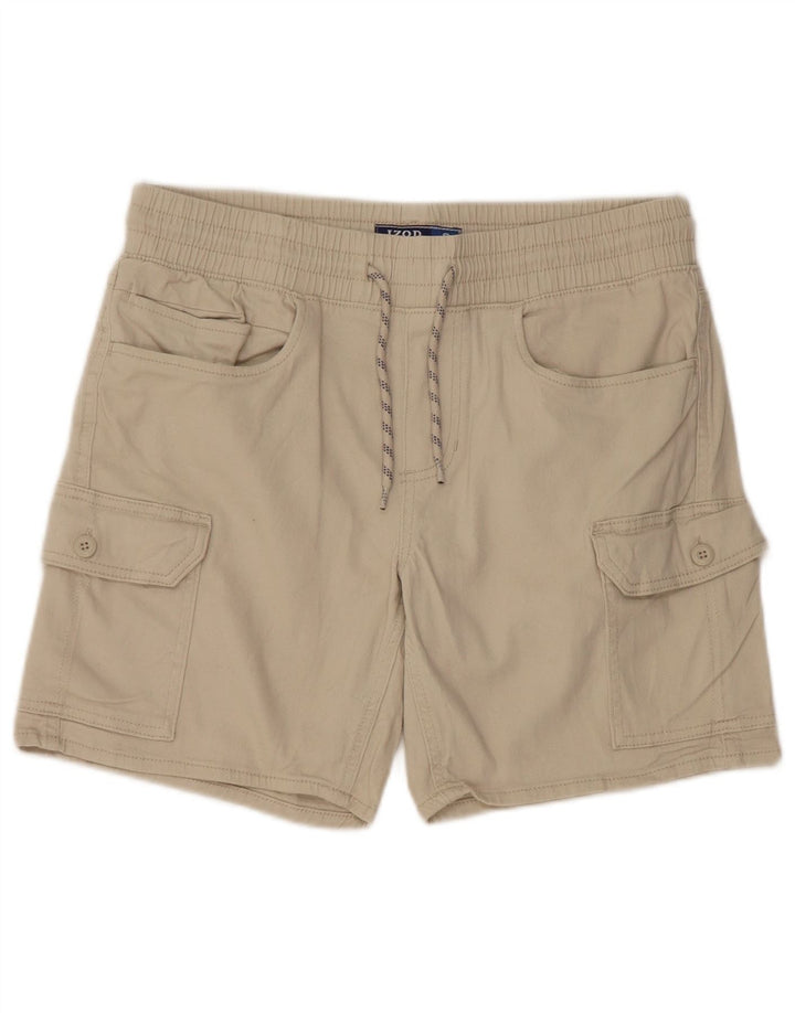 Pantaloncini cargo da uomo slim fit IZOD piccoli W29 in cotone beige