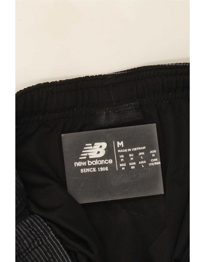 Pantaloncini sportivi grafici da uomo New Balance Poliestere medio a righe nere
