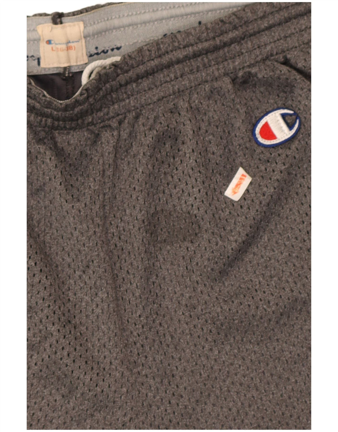 Pantaloncini sportivi da uomo Champion grandi in poliestere grigio