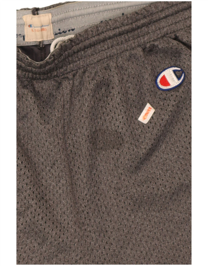 Pantaloncini sportivi da uomo Champion grandi in poliestere grigio