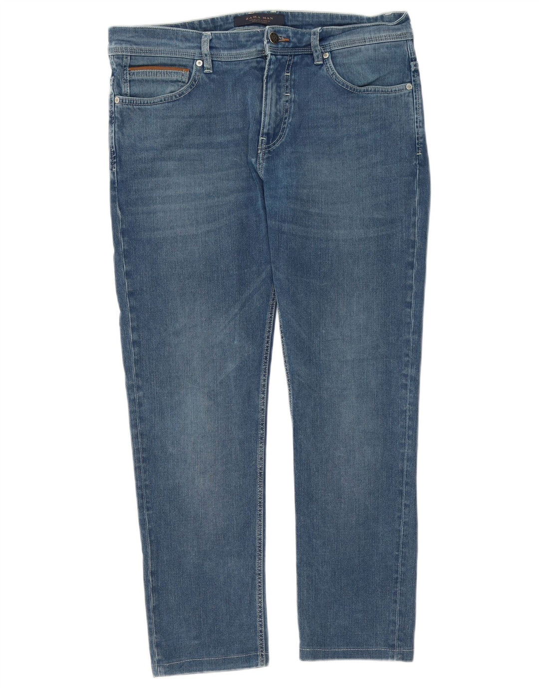 Jeans slim da uomo Zara EU 42 Large W32 L26 Blu