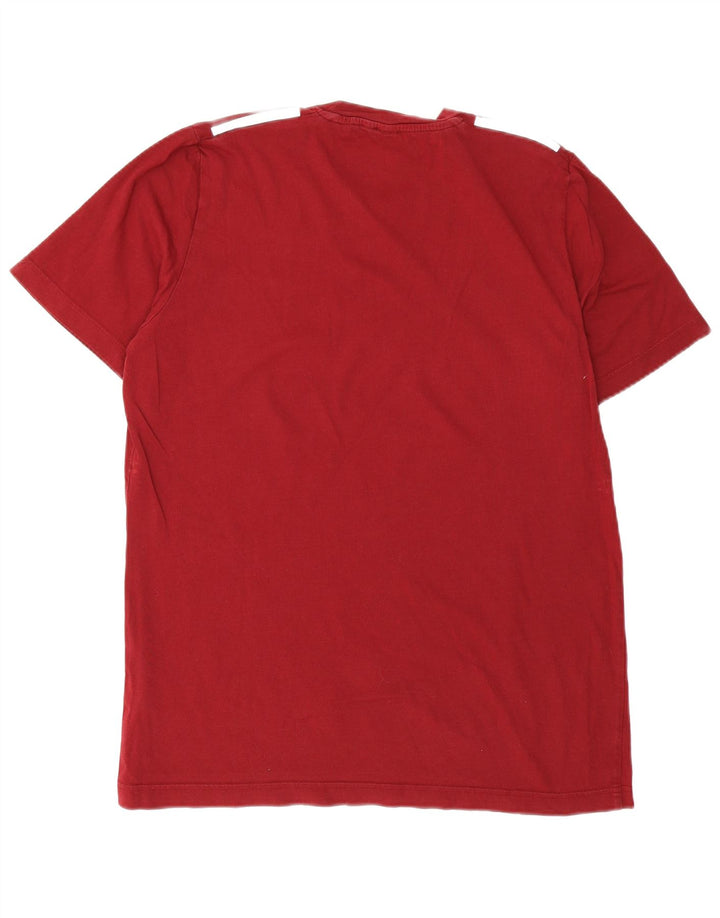 T-shirt da uomo Adidas Top in cotone rosso medio