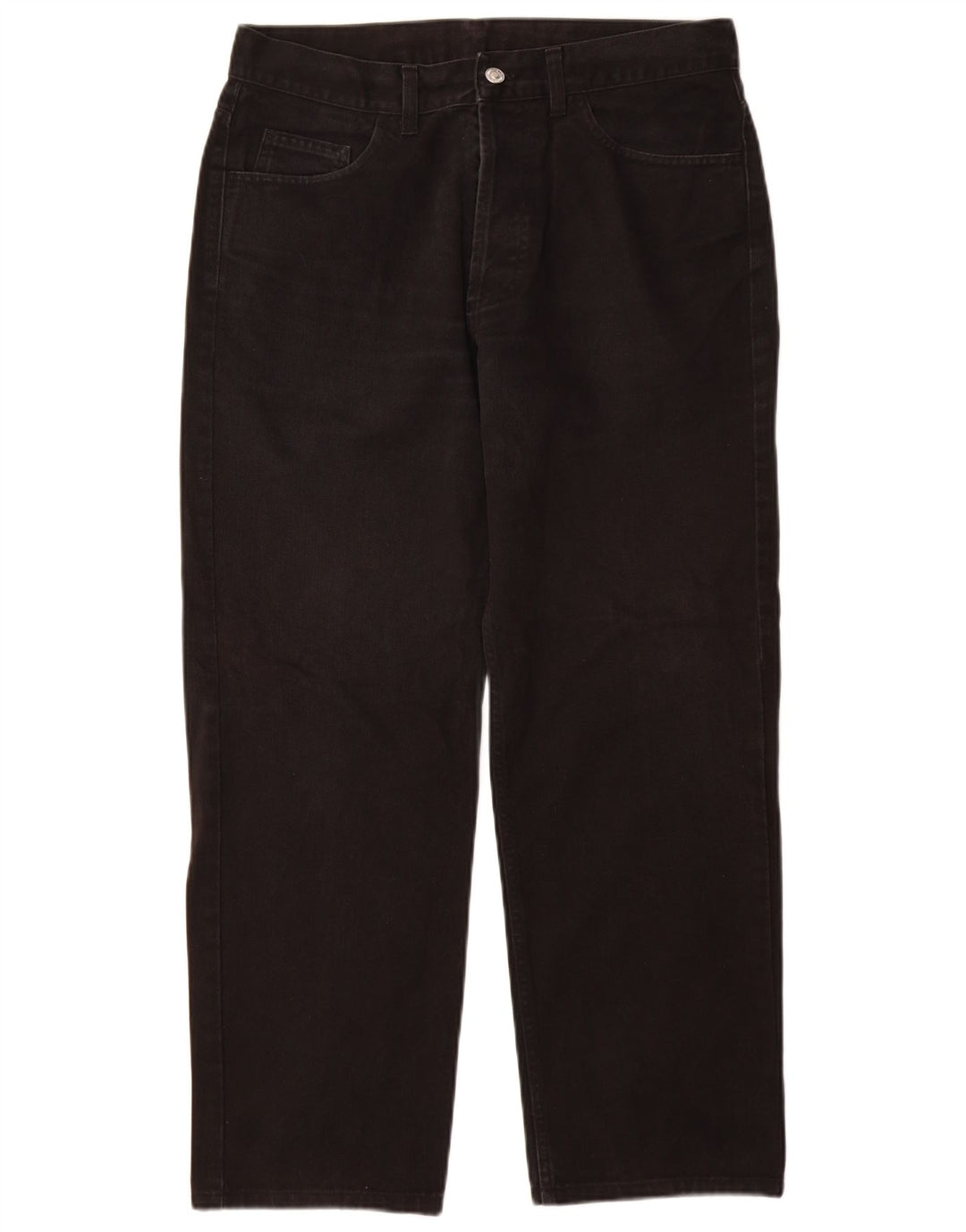 Jeans dritti da uomo BENETTON W34 L29 cotone nero