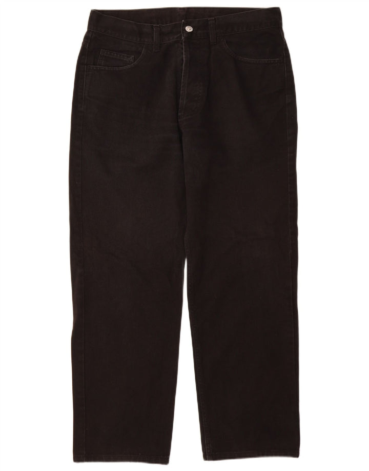 Jeans dritti da uomo BENETTON W34 L29 cotone nero