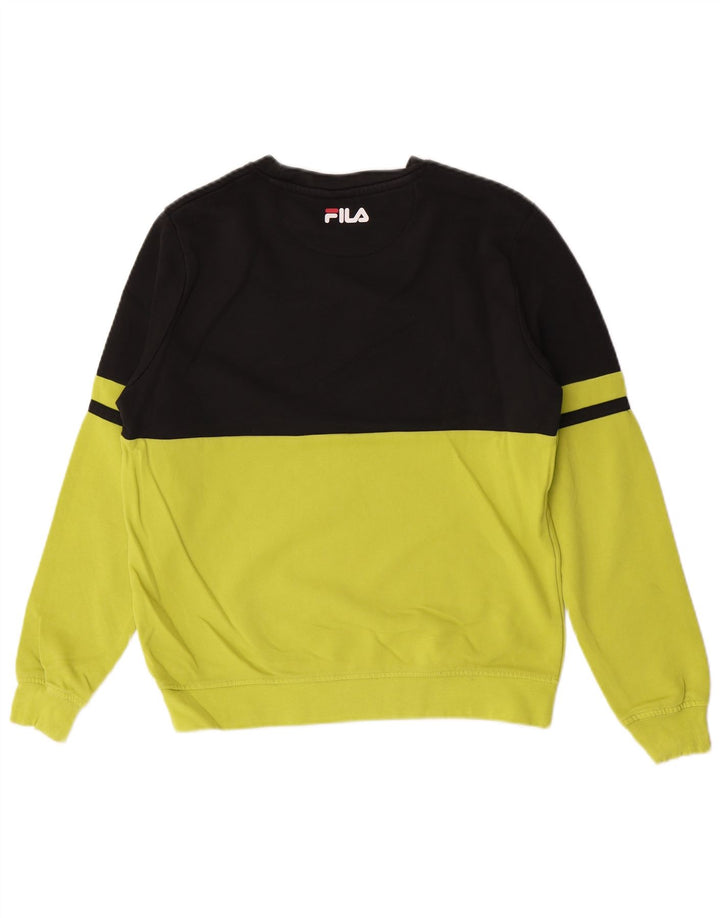 Felpa grafica da uomo Fila, maglione, colore verde medio