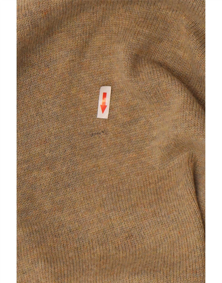 Maglione cardigan vintage da uomo XL marrone a rombi/diamante