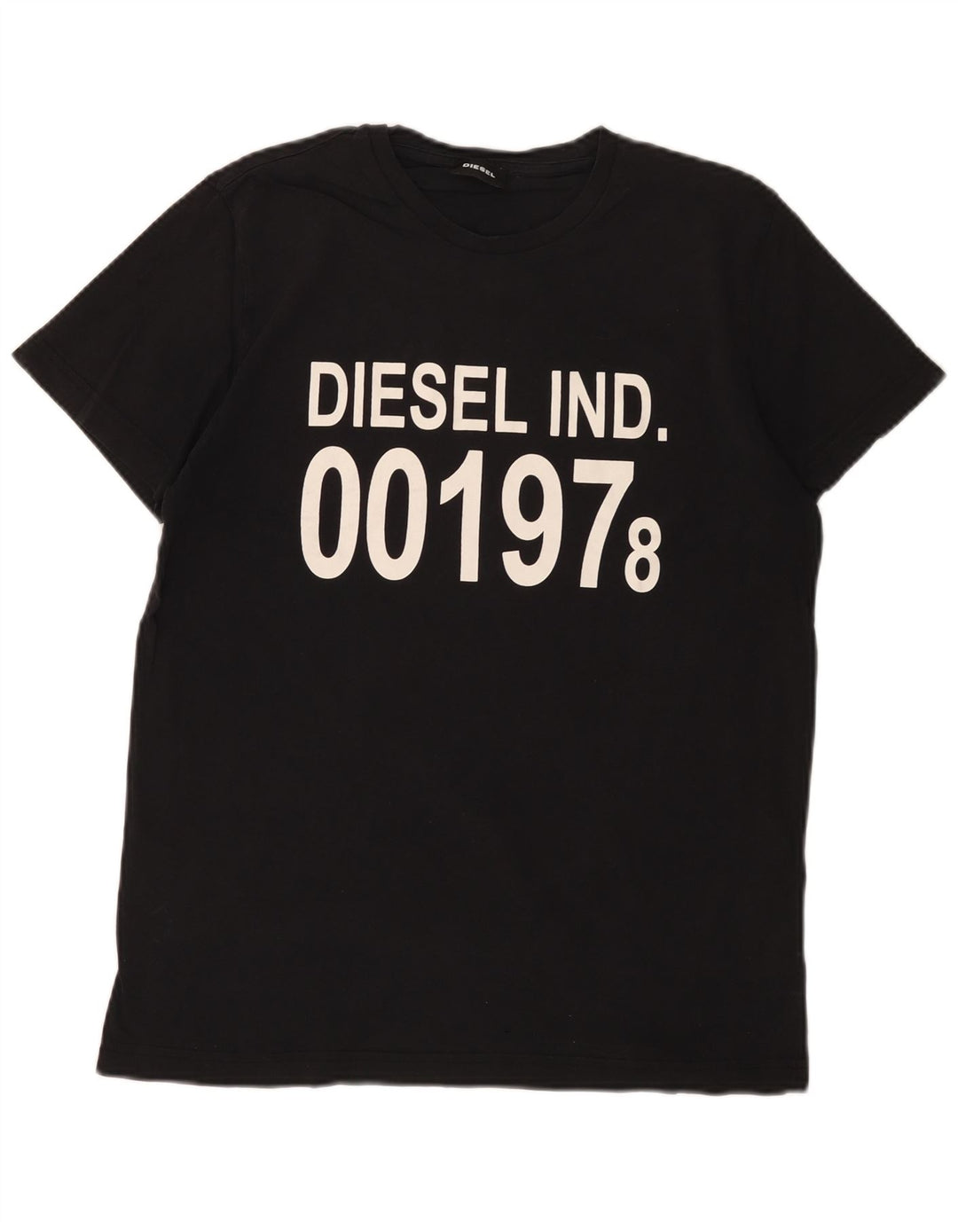 T-shirt grafica da uomo DIESEL Top in cotone nero medio