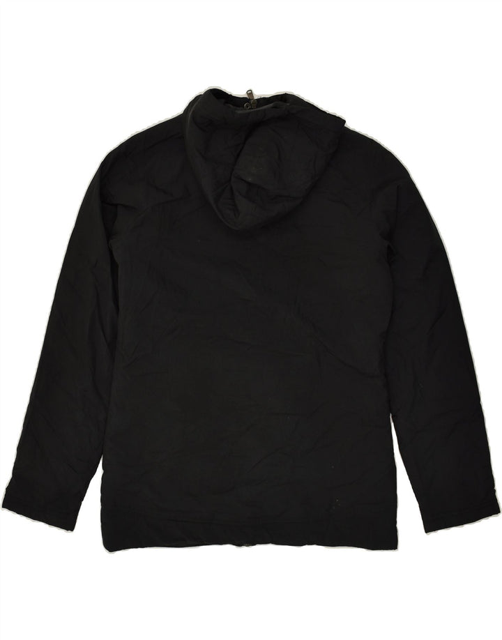 REEBOK Womens Hooded Windbreaker Jacket UK 10 Small Black Polyester Vintage Reebok and Second-Hand Reebok from Messina Hembry 