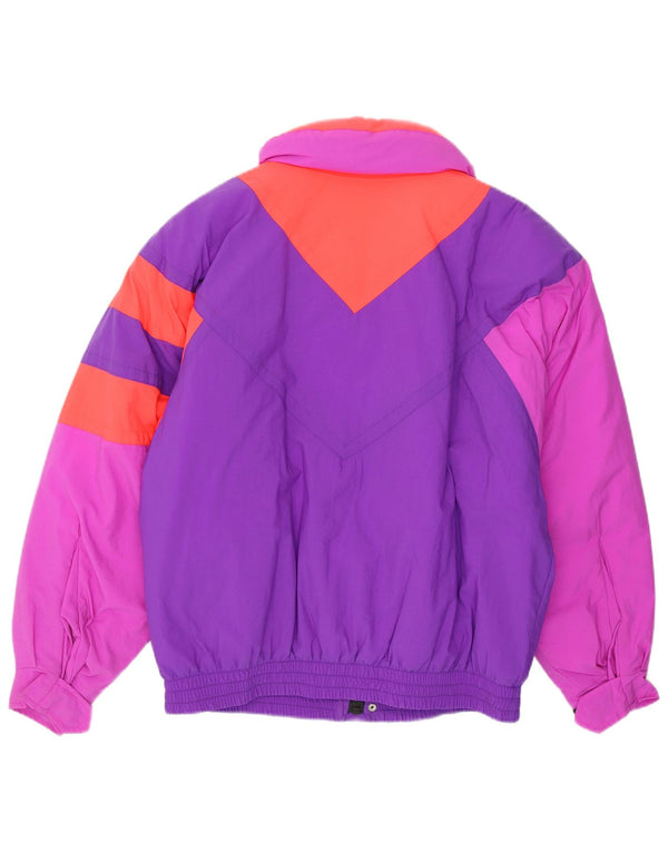 Giacca da sci da uomo Fila Loose Fit IT 46 Small Viola Colourblock in poliammide anni '90