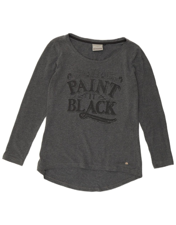 CHAMPION T-shirt grafica da donna con vestibilità Heritage UK 14 Large Grigio