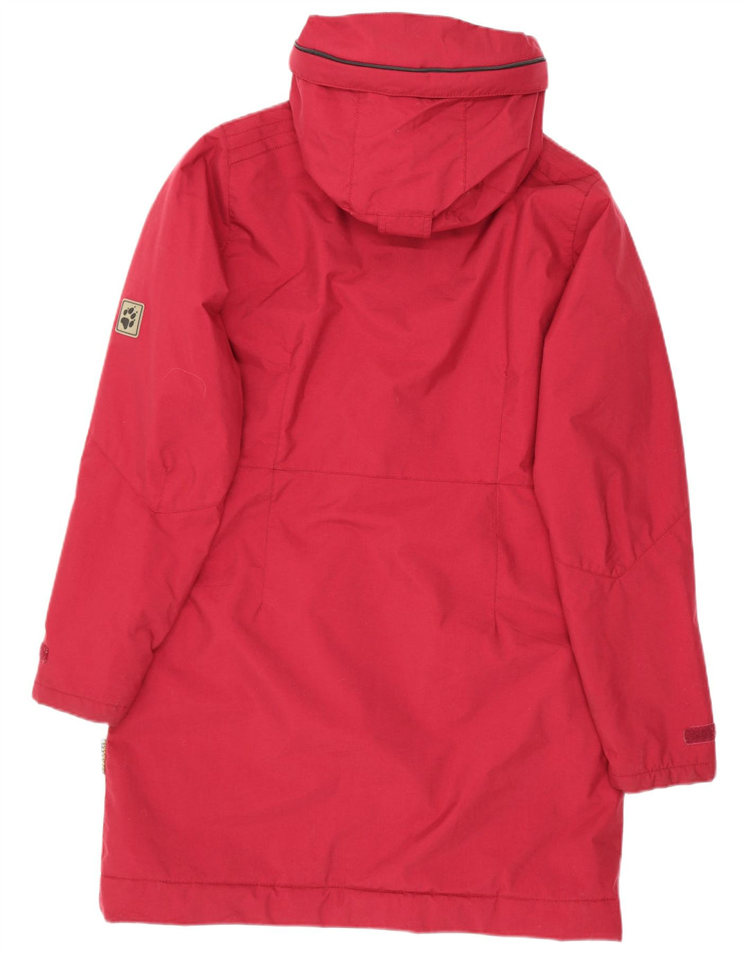 Giacca a vento con cappuccio da donna Jack Wolfskin UK 10 Small Poliestere rosso