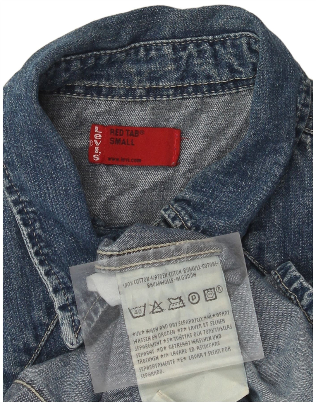 Camicia di jeans da uomo Levi's piccola in cotone blu