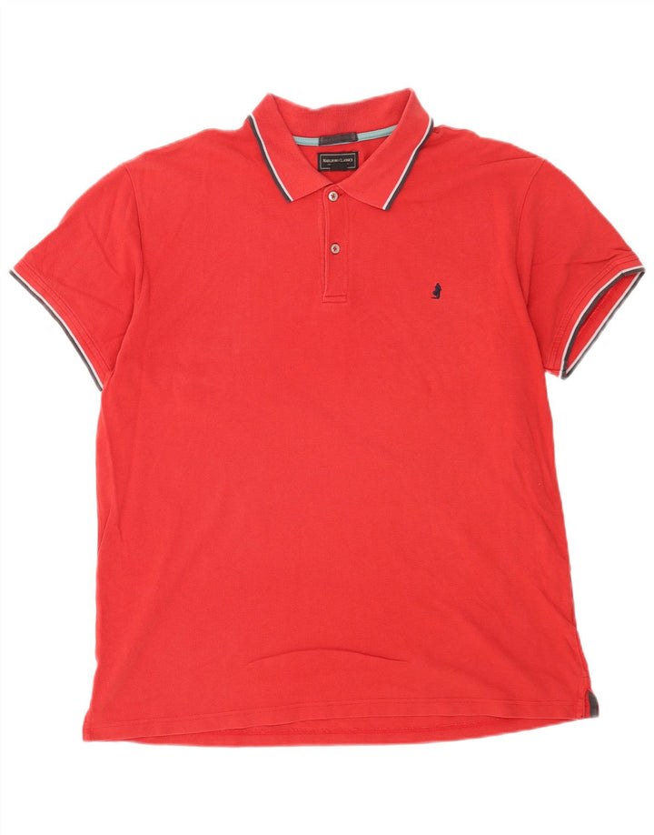 Polo da uomo Marlboro Classics 2XL in cotone rosso
