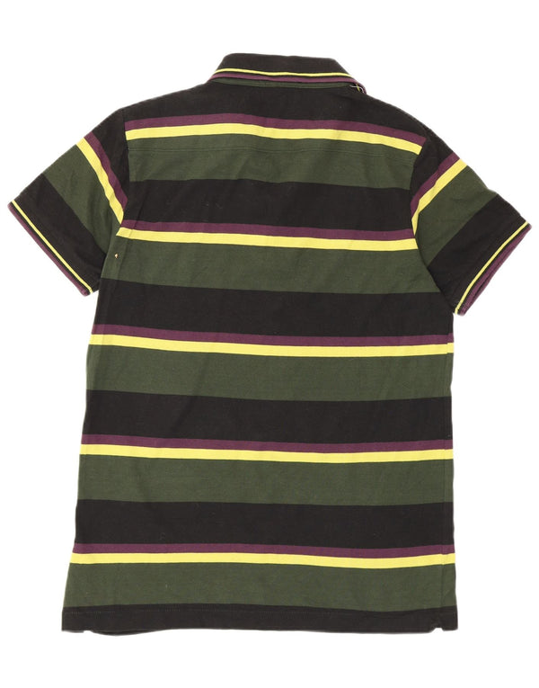 Polo da uomo vestibilità regolare French Connection in cotone a righe verde medio