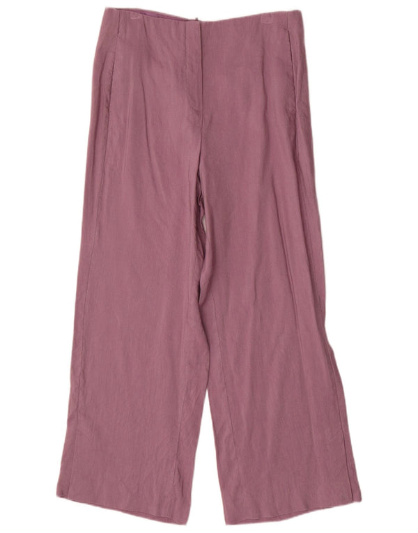 Pantaloni chino a gamba larga da donna Massimo Dutti EU 38 Small W28 L27 Lilla