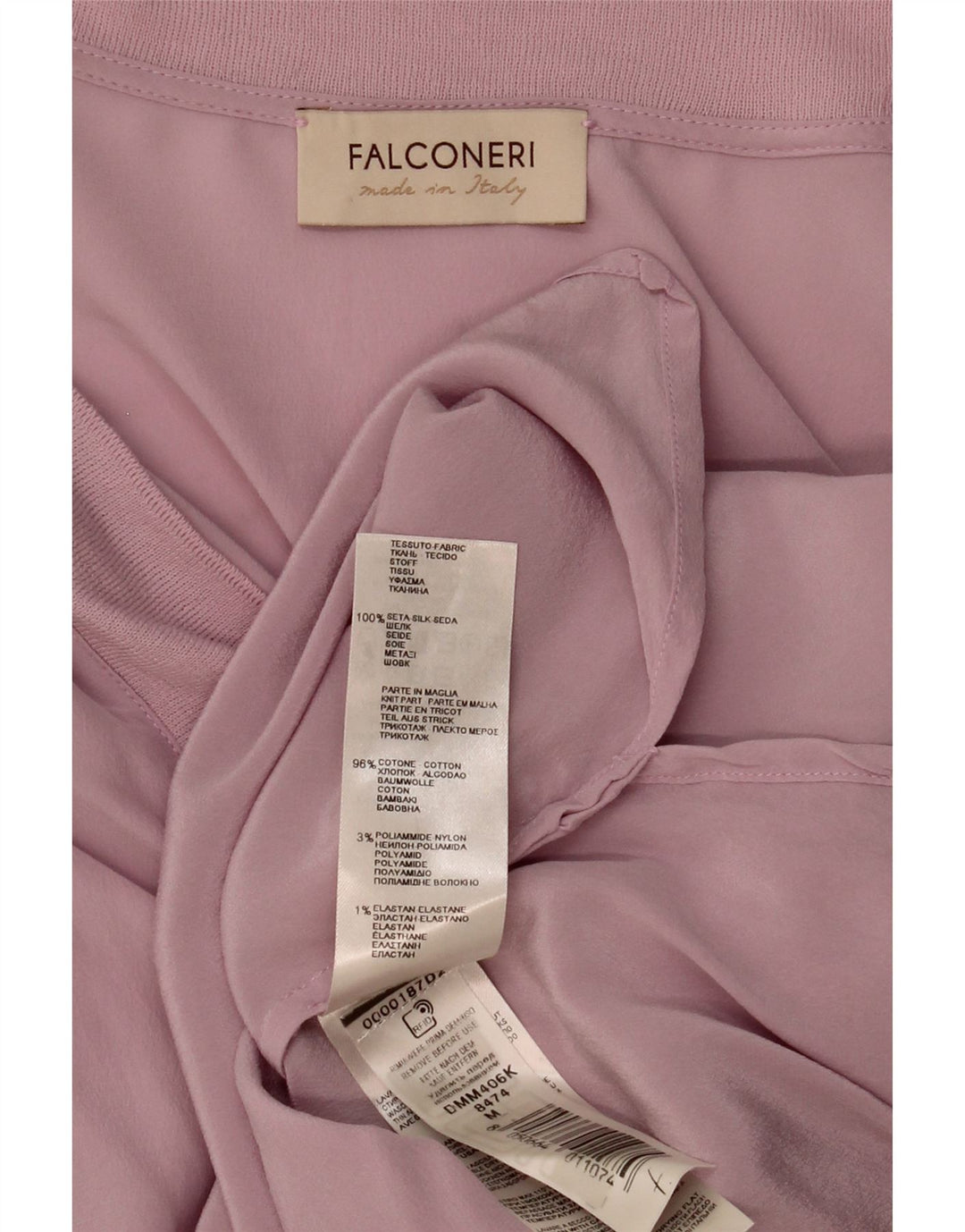 Top camicetta da donna FALCONERI UK 14 seta rosa media