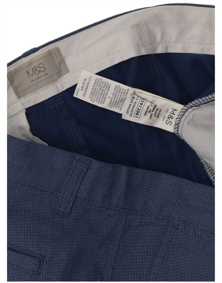 Pantaloncini chino da uomo Marks & Spencer W34 grandi in cotone blu