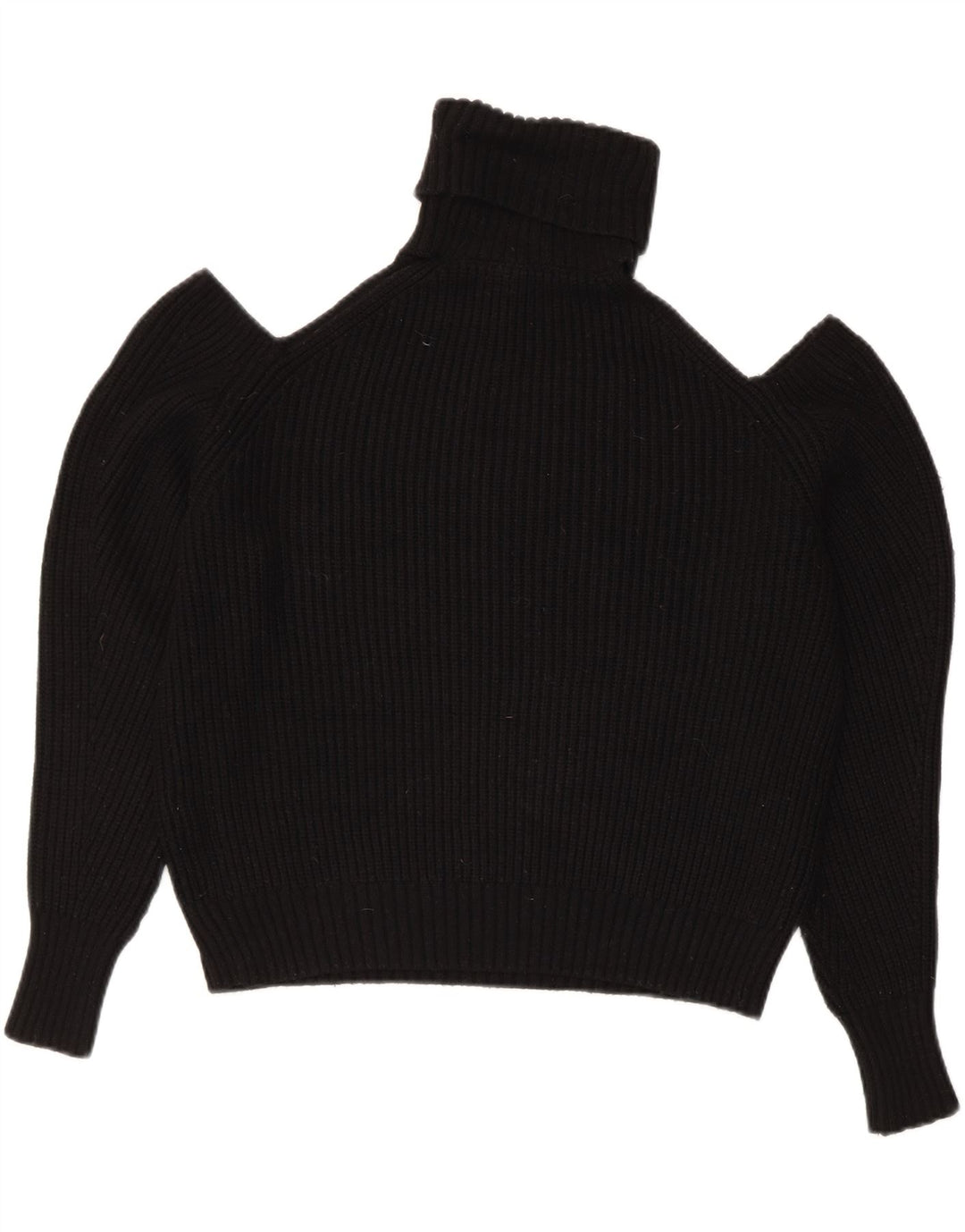 Maglione corto girocollo oversize da donna Zara UK 10 piccolo nero