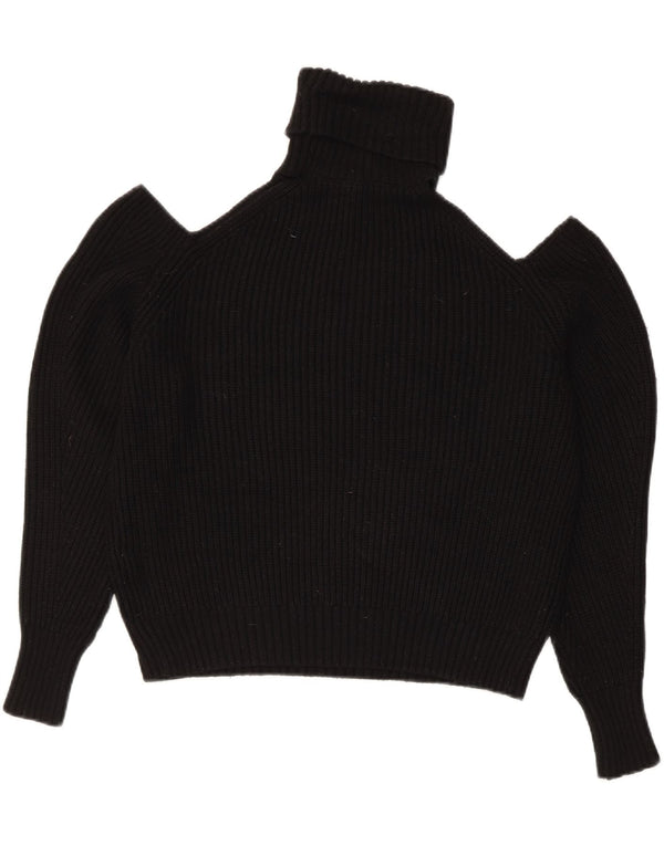 Maglione corto girocollo oversize da donna Zara UK 10 piccolo nero